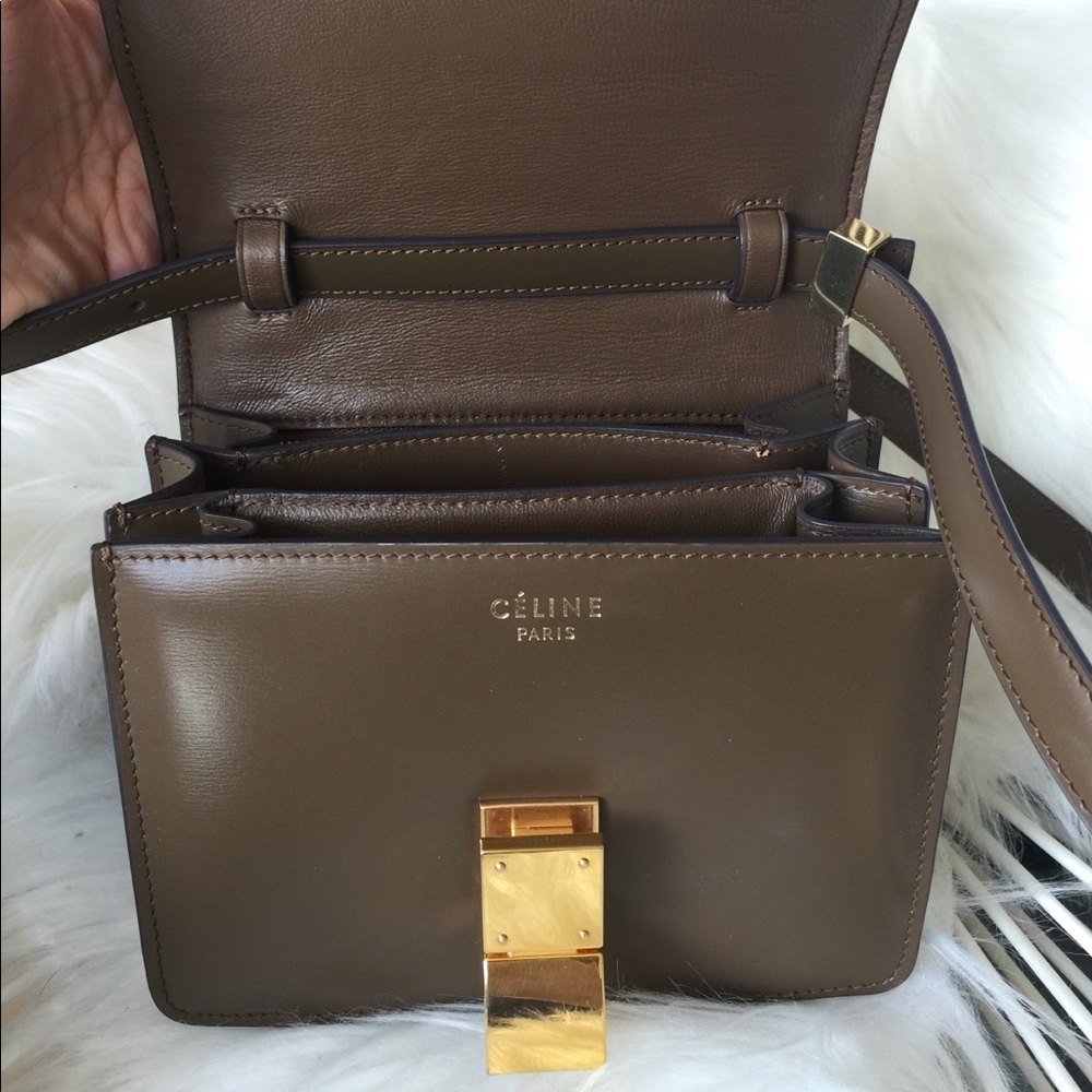 Celine Classic Mini box in Camel